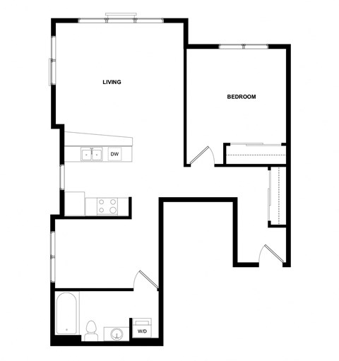 a black and white floor plan of a house